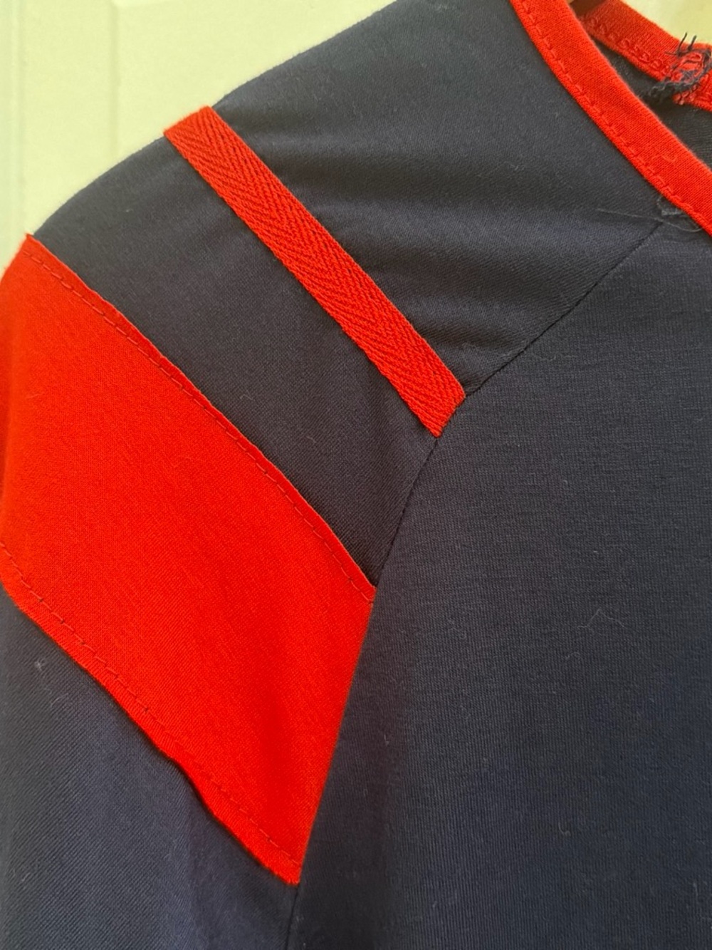 Vintage 70s Reverb Navy & Red Ringer Tee - Picture 3 of 4